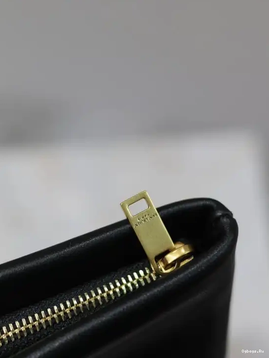 IN LAMBSKIN SMALL YSL POUCH CALYPSO 0525